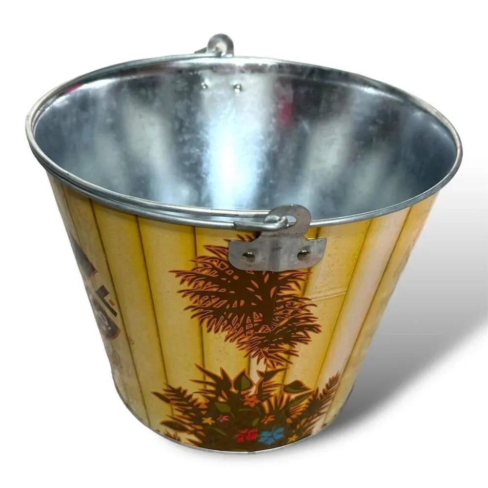 Kona Brewing Yellow Metal Beer Ice Bucket Collectible Barware Hawaiian